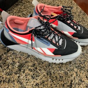 Reebok Black and Coral Athletic Shoes